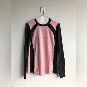 NWOT Bebe Sport Rhinestones Logo Workout Top